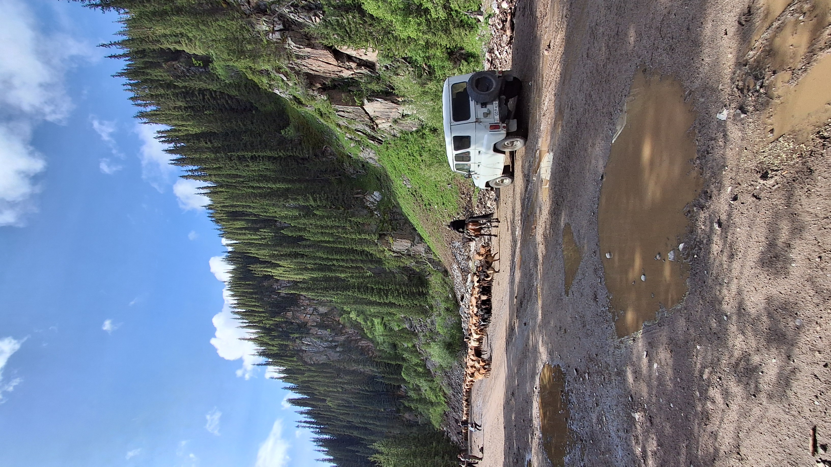 Off-road tour through a dramatic canyon in remote Kyrgyzstan