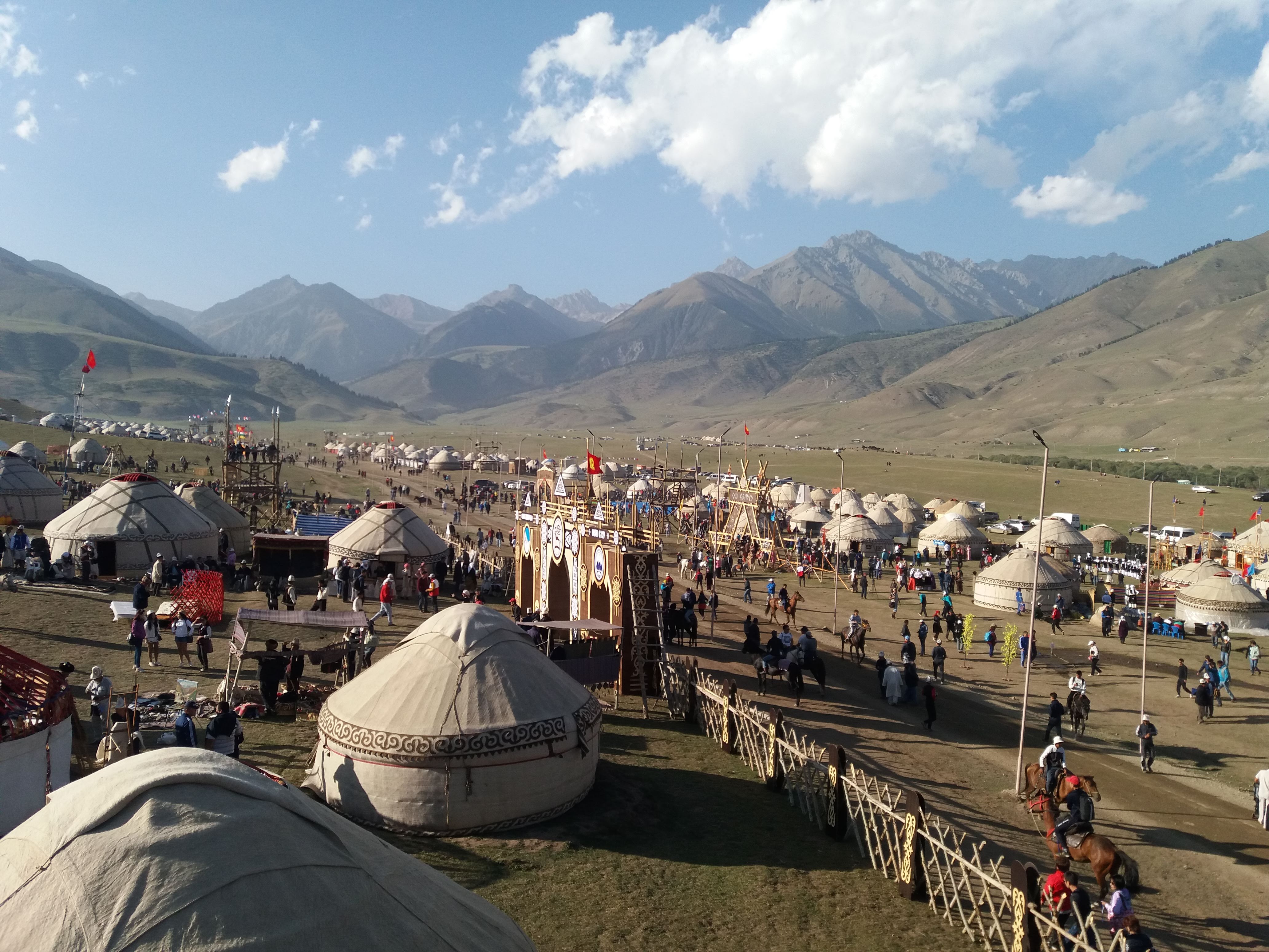 Kyrchyn ethno village yurt camp at World Nomad Games